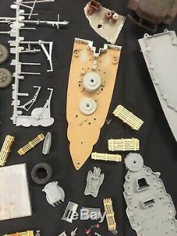 Vintage Military Model Kits Lot WWII HUGE Parts and Pieces Lot Naval Boat