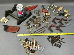 Vintage Miniature MODEL BOAT-SHIP PARTS Collection Hand-Carved Wooden Huge Lot