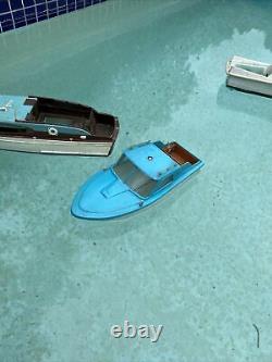 Vintage Model Battery Operated Motor Toy Speed Boat Lot Parts MIC HK Japan USA