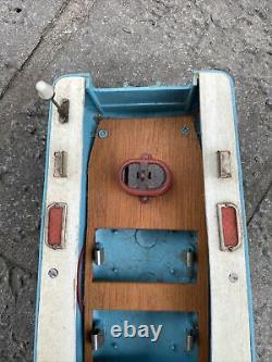 Vintage Model Battery Operated Motor Toy Speed Boat Parts Japan Wooden Wood