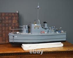 Vintage Model electric Boat Military Patrol Folk Art Remote Control RC PARTS