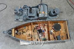 Vintage Model electric Boat Military Patrol Folk Art Remote Control RC PARTS