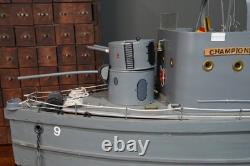 Vintage Model electric Boat Military Patrol Folk Art Remote Control RC PARTS