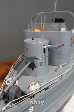 Vintage Model electric Boat Military Patrol Folk Art Remote Control RC PARTS