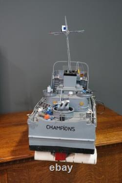 Vintage Model electric Boat Military Patrol Folk Art Remote Control RC PARTS