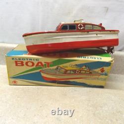 Vintage Modern Toys Japan Electric Boat + Box, Battery Op, Parts Piece