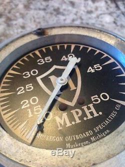 Vintage Muskegon boat speedometer Untested Parts