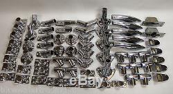 Vintage NOS Boat Yacht Deck Hardware 7/8 Fittings Heavy Chrome Brass 69 pc Lot
