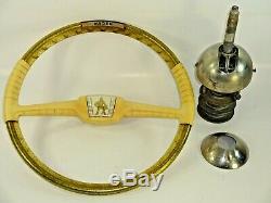 Vintage Naden Viking Boat 15 Steering Wheel Assembly with Center Cap