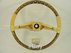 Vintage Naden Viking Boat 15 Steering Wheel Assembly with Center Cap