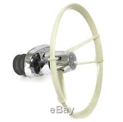 Vintage Nautalloy AirTek Boat Steering Wheel Chrome Hub Bezel Cable Pulley Helm