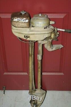 Vintage Neptune Mighty Mite 1.7hp Outboard Boat Motor Parts Repair Wc-1 1950's