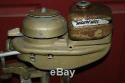 Vintage Neptune Mighty Mite 1.7hp Outboard Boat Motor Parts Repair Wc-1 1950's