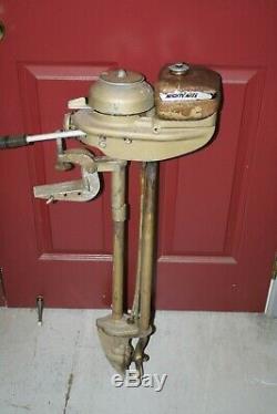 Vintage Neptune Mighty Mite 1.7hp Outboard Boat Motor Parts Repair Wc-1 1950's