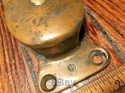 Vintage New Stock Merriman Bronze Cheek Snatch Block 1 3/4 Sheave, 1/2 Line