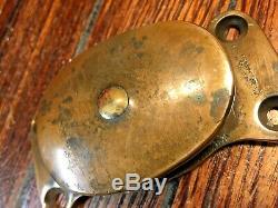 Vintage New Stock Merriman Bronze Cheek Snatch Block 1 3/4 Sheave, 1/2 Line