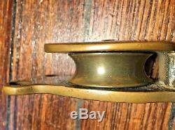 Vintage New Stock Merriman Bronze Cheek Snatch Block 1 3/4 Sheave, 1/2 Line