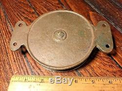 Vintage New Stock Wilcox Crittenden Bronze Cheek Block 4 Pulley Sheave 1/2line