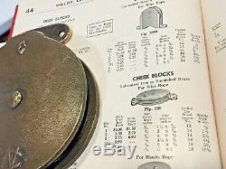 Vintage New Stock Wilcox Crittenden Bronze Cheek Block 4 Pulley Sheave 1/2line