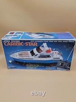 Vintage Nikko Caribic Star Speed Cruiser 1981 Rare For Parts Rc Boat Remote