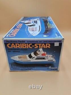 Vintage Nikko Caribic Star Speed Cruiser 1981 Rare For Parts Rc Boat Remote