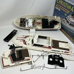 Vintage Nikko Christina RC Plastic Speed Boat Cruiser yacht 1/25 For Parts Only