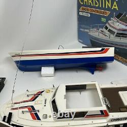 Vintage Nikko Christina RC Plastic Speed Boat Cruiser yacht 1/25 For Parts Only
