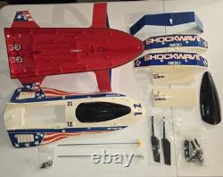 Vintage Nikko Shockwave RC Race Boat Hydrofoil Radio Control Parts Only