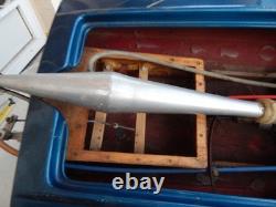 Vintage Nitro RC Speed Boat With OPS 40 Engine Parts 40 Long Estate Find