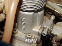 Vintage Nitro RC Speed Boat With OPS 40 Engine Parts 40 Long Estate Find