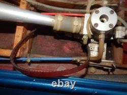 Vintage Nitro RC Speed Boat With OPS 40 Engine Parts 40 Long Estate Find