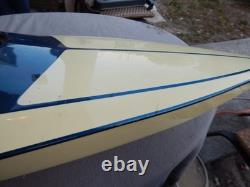 Vintage Nitro RC Speed Boat With OPS 40 Engine Parts 40 Long Estate Find