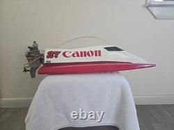 Vintage Nitro RC tunnel Hull Boat 3.5cc K&B Outboard For Parts/Repair F1 Hydro