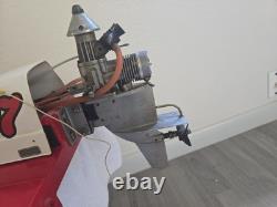 Vintage Nitro RC tunnel Hull Boat 3.5cc K&B Outboard For Parts/Repair F1 Hydro