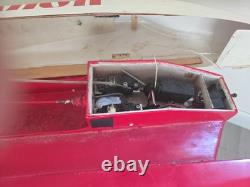 Vintage Nitro RC tunnel Hull Boat 3.5cc K&B Outboard For Parts/Repair F1 Hydro