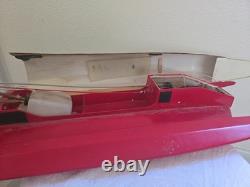 Vintage Nitro RC tunnel Hull Boat 3.5cc K&B Outboard For Parts/Repair F1 Hydro