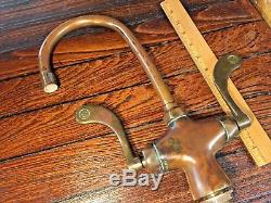Vintage Old 1920's 1930's Brass Chicago Co. Mixing Faucet, High Arc Spout