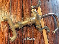 Vintage Old 1920's 1930's Brass Chicago Co. Mixing Faucet, High Arc Spout