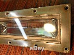 Vintage Old Abi Cast Bronze Deck Prism 12x5 Bronze Frame Beautiful Patina/age