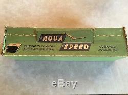 Vintage Old Boat Aqua Speed 33 MPH Outboard SpeedometerTransom MountNOS In Box