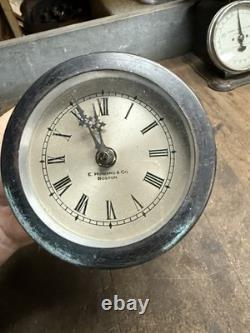 Vintage Old E Howard & Co Boston Nautical Marine Boat Ship Deck Clock Parts USA