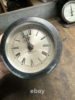 Vintage Old E Howard & Co Boston Nautical Marine Boat Ship Deck Clock Parts USA