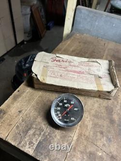 Vintage Old Faria Marine Boat Ship Speedometer Speedo MPH Gauge W Box Parts USA