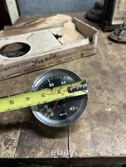 Vintage Old Faria Marine Boat Ship Speedometer Speedo MPH Gauge W Box Parts USA