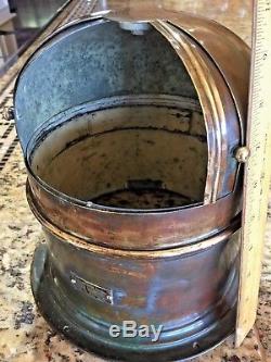 Vintage Old Large Binnacle Mount Compass Housing Only (no Compass) 9 1/2 Base