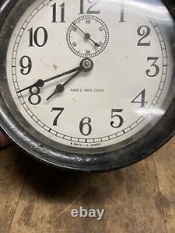 Vintage Old Original Boat Ship Marine Mark I Deck Clock 8 Days 11 Jewels Parts