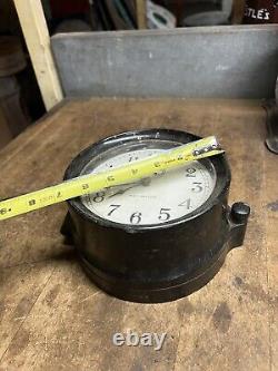 Vintage Old Original Boat Ship Marine Mark I Deck Clock 8 Days 11 Jewels Parts