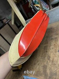 Vintage Old Original Plastic Red White Green Model Toy Race Speed Boat Parts USA