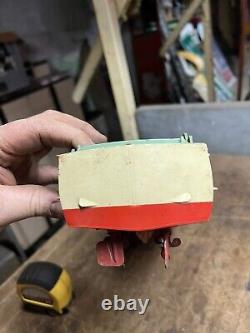 Vintage Old Original Plastic Red White Green Model Toy Race Speed Boat Parts USA