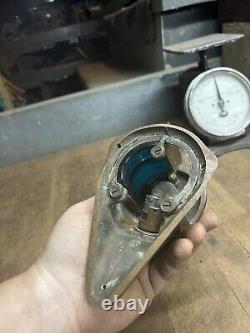 Vintage Old Perko Boat Ship Maritime Blue Glass Bow Light Lamp Brass Parts USA